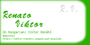 renato viktor business card