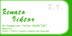 renato viktor business card